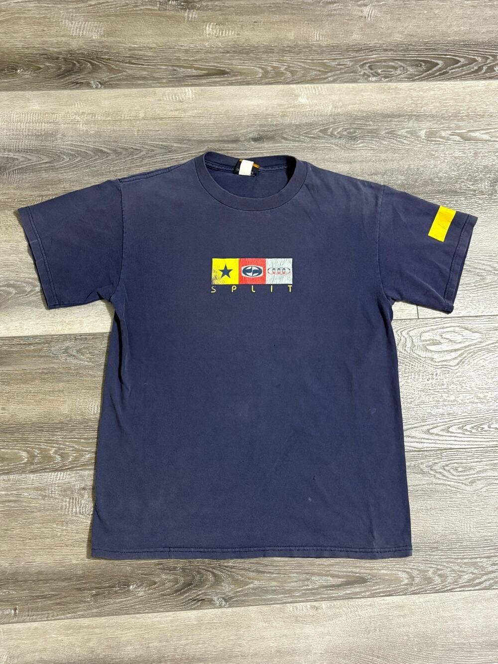 Vintage 1999 Split Surfer Skater Navy Shirt Surfwear Y2K Retro - Men’s Medium